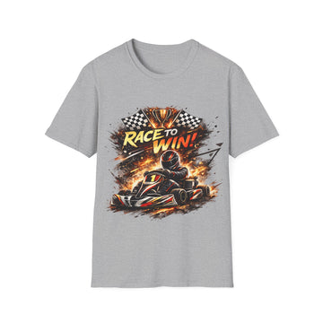 Race to Win! Unisex Go-Kart Racing T-Shirt – Motorsport Tee for Drivers & Fans
