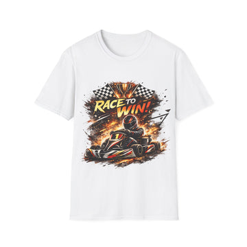 Race to Win! Unisex Go-Kart Racing T-Shirt – Motorsport Tee for Drivers & Fans