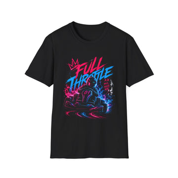 Full Throttle Racing Unisex T-Shirt — Neon Karting Gamer Tee