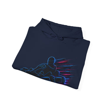Racing Kart Hoodie Unisex – Neon Drift Go-Kart Silhouette Pullover