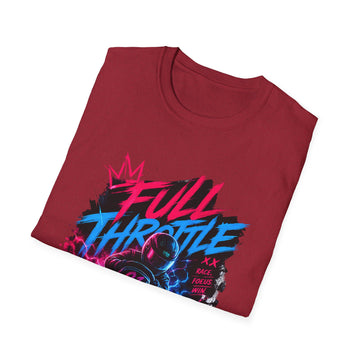 Full Throttle Racing Unisex T-Shirt — Neon Karting Gamer Tee