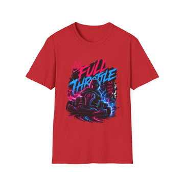 Full Throttle Racing Unisex T-Shirt — Neon Karting Gamer Tee