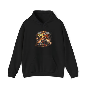 Racing Hoodie Unisex - "Race to Win" Vintage Go-Kart Graphic Hooded Sweatshirt