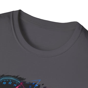 Racer Graphic Unisex T-Shirt — “Eat Sleep Race Repeat” Neon Go-Kart Motorsport Tee