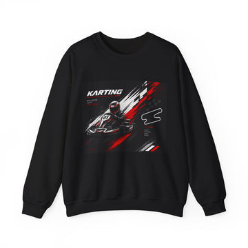 Karting Racing Unisex Crewneck Sweatshirt — Go-Kart Track Graphic