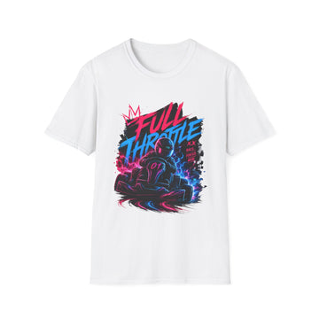 Full Throttle Racing Unisex T-Shirt — Neon Karting Gamer Tee
