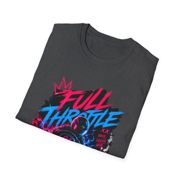 Full Throttle Racing Unisex T-Shirt — Neon Karting Gamer Tee