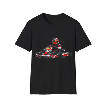 Go-Kart Racing Unisex T-Shirt — Red Kart Racer Graphic Tee