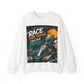 Racer Graphic Unisex Crewneck Sweatshirt — "Race Your Dreams, Own Your Journey"