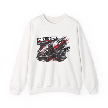 Racing Crewneck Unisex Sweatshirt – 'Race to Win' Go-Kart Graphic