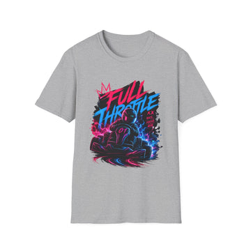 Full Throttle Racing Unisex T-Shirt — Neon Karting Gamer Tee
