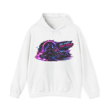 Hoodie - Retro Neon Go Fast Take Risks Racing Design