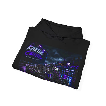 Karting Center Neon Racing Hoodie — Retro Vaporwave Go-Kart Design