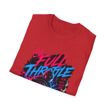 Full Throttle Racing Unisex T-Shirt — Neon Karting Gamer Tee