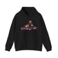 Go-Kart Racing Hoodie — Red Kart Driver Graphic Sweatshirt