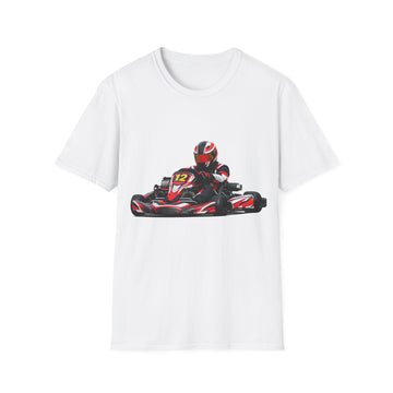 Go-Kart Racing Unisex T-Shirt — Red Kart Racer Graphic Tee