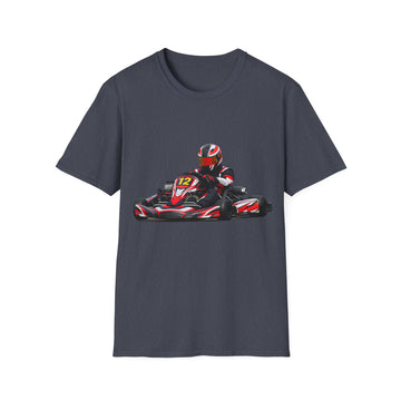 Go-Kart Racing Unisex T-Shirt — Red Kart Racer Graphic Tee