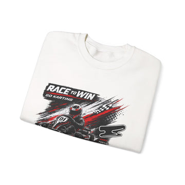 Racing Crewneck Unisex Sweatshirt – 'Race to Win' Go-Kart Graphic