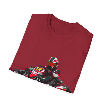Go-Kart Racing Unisex T-Shirt — Red Kart Racer Graphic Tee