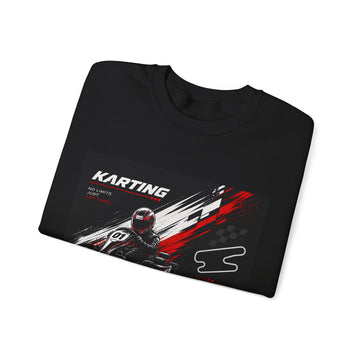 Karting Racing Unisex Crewneck Sweatshirt — Go-Kart Track Graphic