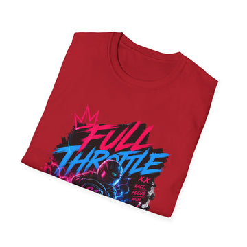 Full Throttle Racing Unisex T-Shirt — Neon Karting Gamer Tee