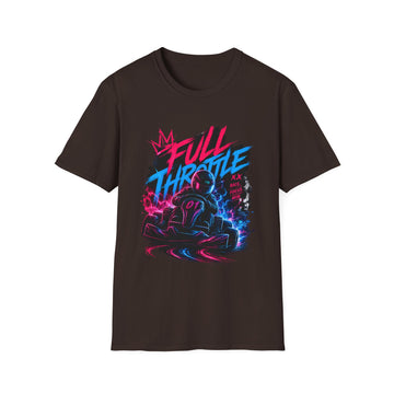 Full Throttle Racing Unisex T-Shirt — Neon Karting Gamer Tee