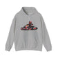Go-Kart Racing Hoodie — Red Kart Driver Graphic Sweatshirt