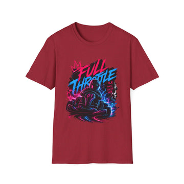 Full Throttle Racing Unisex T-Shirt — Neon Karting Gamer Tee