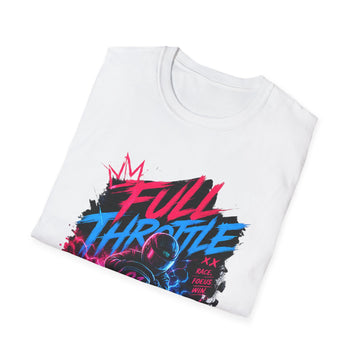 Full Throttle Racing Unisex T-Shirt — Neon Karting Gamer Tee