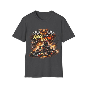Race to Win! Unisex Go-Kart Racing T-Shirt – Motorsport Tee for Drivers & Fans