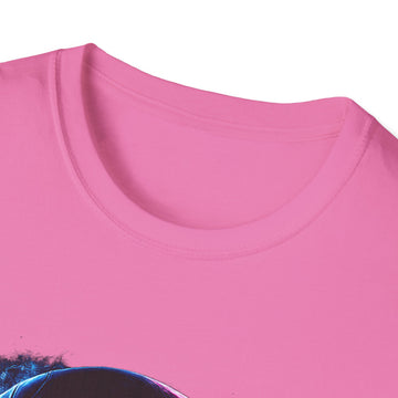Race or Die Retro Racer Unisex T-Shirt — Neon Helmet Motorsport Graphic Tee