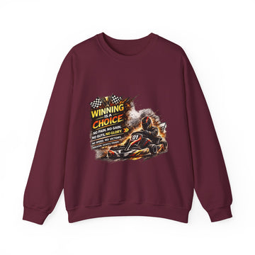 Racing Go-Kart Unisex'Winning Is a Choice' Crewneck Sweatshirt
