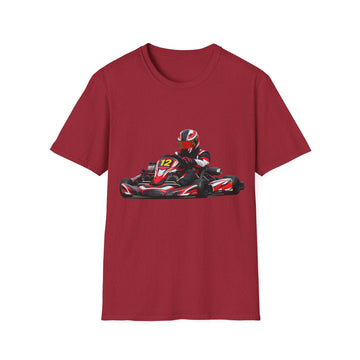 Go-Kart Racing Unisex T-Shirt — Red Kart Racer Graphic Tee