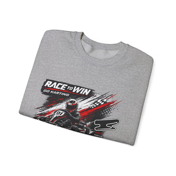 Racing Crewneck Unisex Sweatshirt – 'Race to Win' Go-Kart Graphic