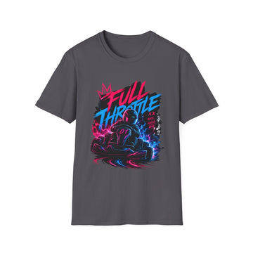 Full Throttle Racing Unisex T-Shirt — Neon Karting Gamer Tee