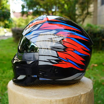 Retro Go-Kart Helmet – Removable Front with Clear Visor