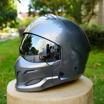 Retro Go-Kart Helmet – Removable Front with Clear Visor