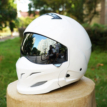 Retro Go-Kart Helmet – Removable Front with Clear Visor
