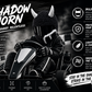 Shadow Horn Helmet Cover – Black Horned Karting Helmet Cover