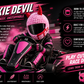 Pixie Devil Helmet Cover – Cute Horned Karting Helmet Cover