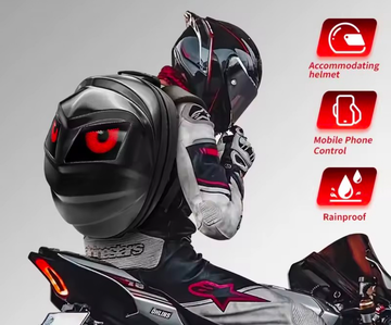 LED Motorcycle Backpack (Helmet-Compatible)